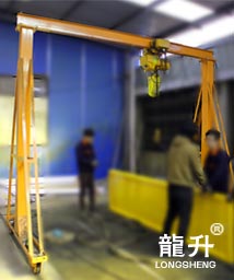 可调式移动龙门吊架配合环链电动葫芦使用案例